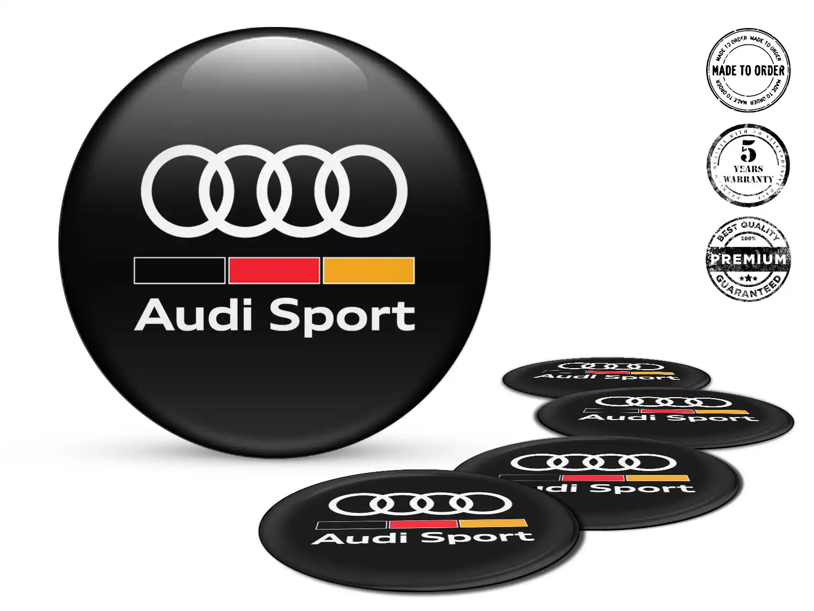 Audi Logo Insigne Roue Dôme Époxy Élégant